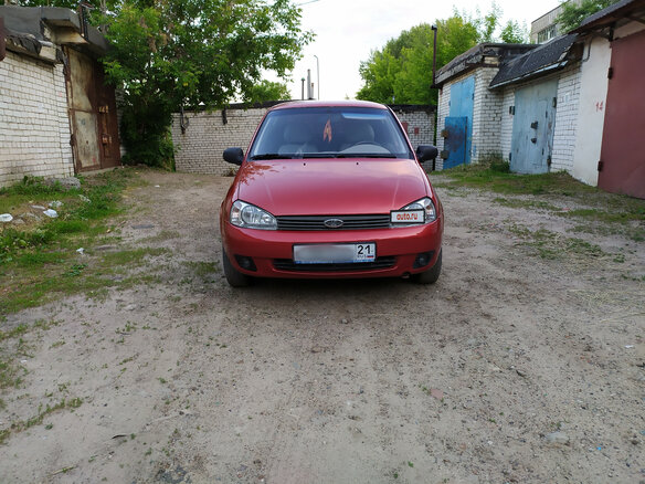 2007 Lada (ВАЗ) Kalina I, красный - вид 1