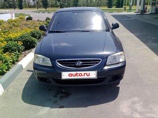 2008 Hyundai Accent ТагАЗ II, чёрный, 380000 рублей, вид 2