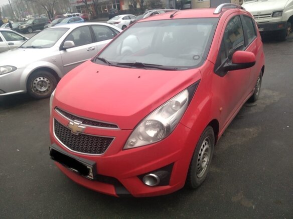 2010 Chevrolet Spark III, красный - вид 1