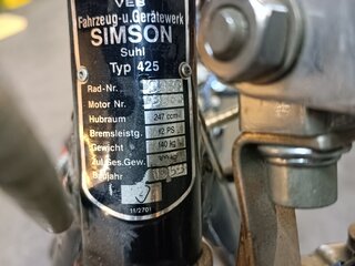 1953 Simson 425, чёрный, 740000 рублей, вид 4