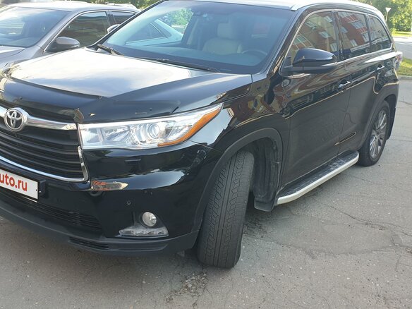 2014 Toyota Highlander III (XU50), чёрный - вид 2