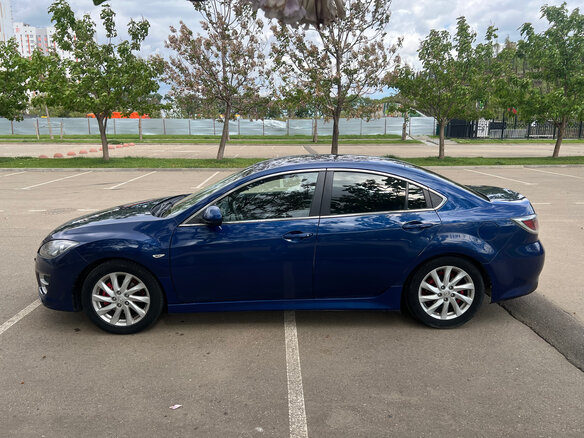 2011 Mazda 6 II (GH) Рестайлинг, синий, 850000 рублей - вид 6