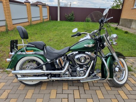 2013 Harley-Davidson Softail Deluxe, зелёный, 1800000 рублей, вид 1