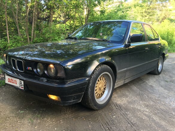 1989 BMW 5 серии 535i III (E34), чёрный - вид 1