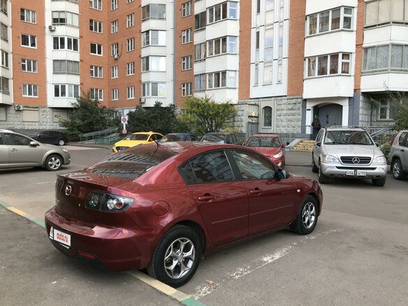 2008 Mazda 3 I (BK) Рестайлинг, красный - вид 2