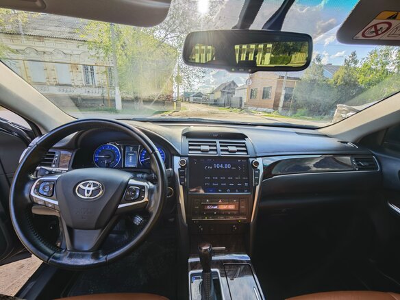 2017 Toyota Camry VII (XV50) Рестайлинг 2, чёрный, 2400000 рублей - вид 6