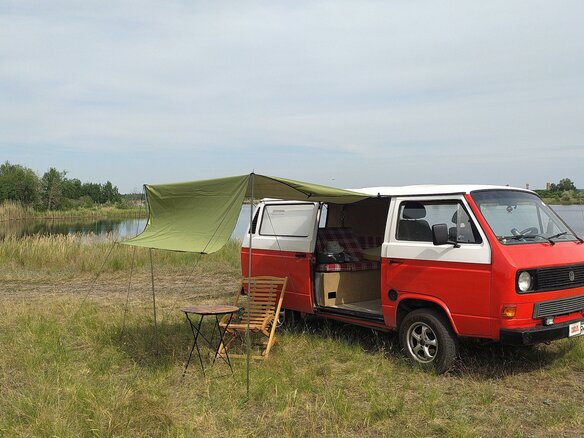 1986 Volkswagen Transporter 4-speed T3, красный, 670000 рублей - вид 3