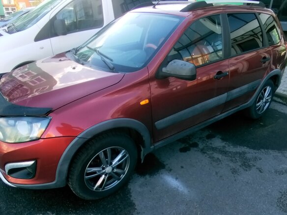 2016 Lada (ВАЗ) Kalina Cross II, красный, 399000 рублей - вид 4
