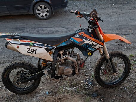 2017 YCF Bigy 125MX, оранжевый, 75000 рублей, вид 2
