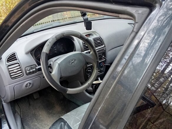 2008 Hyundai Accent ТагАЗ II, чёрный - вид 7