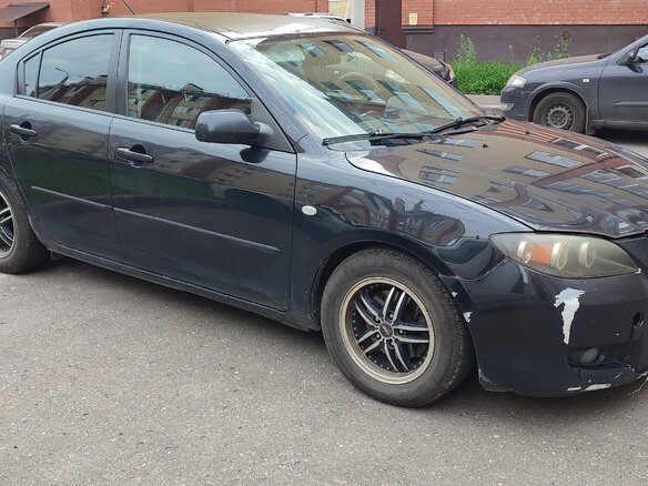 2008 Mazda 3 I (BK) Рестайлинг, чёрный, 250000 рублей