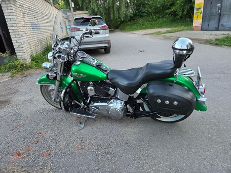 2007 Harley-Davidson Softail Deluxe, зелёный, 785000 рублей, вид 5