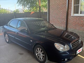 2006 Hyundai Sonata ТагАЗ IV (EF) Рестайлинг, синий, 550000 рублей, вид 4