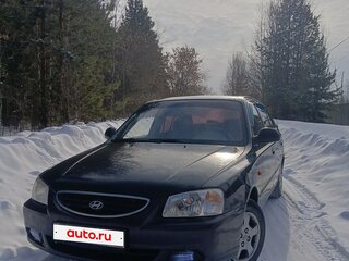 2007 Hyundai Accent ТагАЗ II, чёрный, 335000 рублей, вид 2