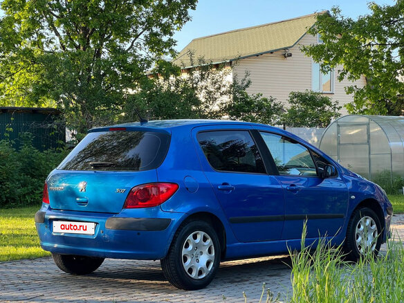 2007 Peugeot 307 I Рестайлинг, синий, 300000 рублей - вид 3