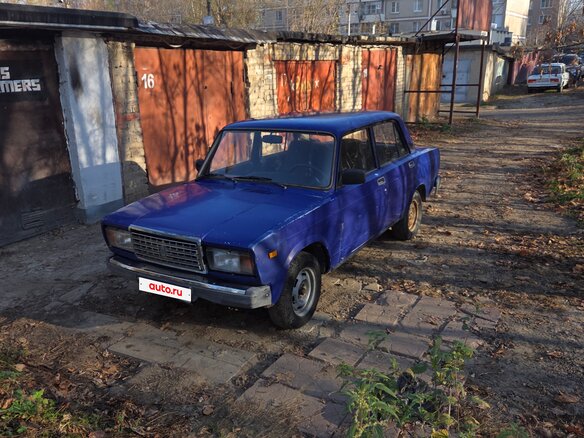 2001 Lada (ВАЗ) 2107, голубой, 80000 рублей - вид 1