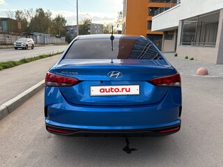 2021 Hyundai Solaris II Рестайлинг, синий, 1675000 рублей, вид 4