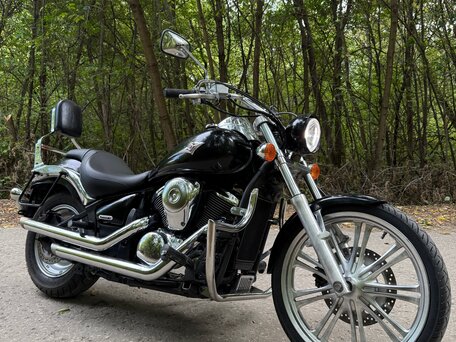 2008 Kawasaki VN900 Vulcan, чёрный, 380000 рублей, вид 1