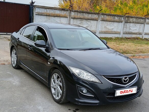 2010 Mazda 6 II (GH) Рестайлинг, чёрный - вид 3