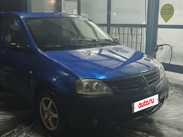 2007 Renault Logan I, синий, 170000 рублей - вид 1