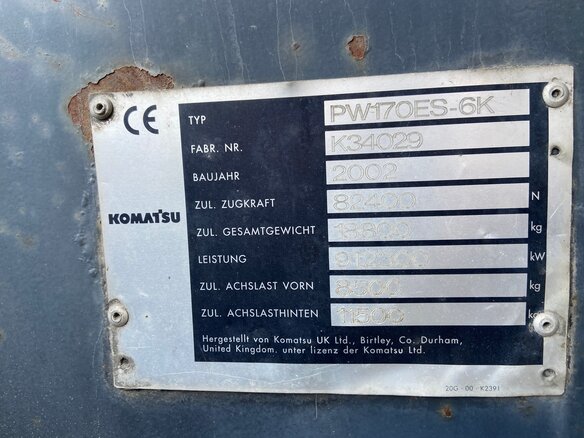 2002 Komatsu PW170, жёлтый, 1850000 рублей - вид 4