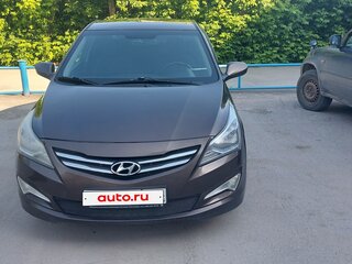 2014 Hyundai Solaris I Рестайлинг, коричневый, 1075000 рублей, вид 2
