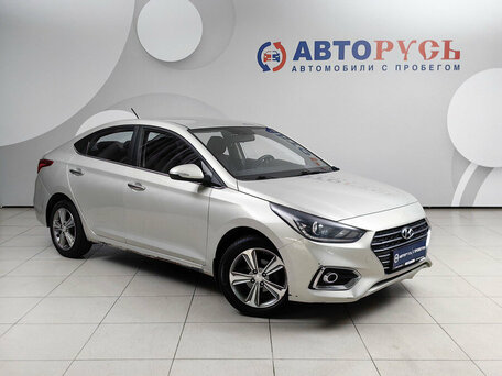 2019 Hyundai Solaris II, серебристый, 968000 рублей, вид 1