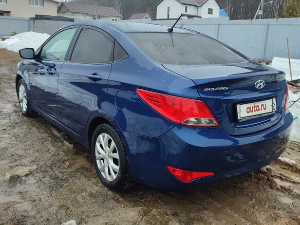2016 Hyundai Solaris I Рестайлинг, синий, 950000 рублей - вид 2