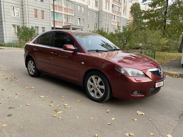 2008 Mazda 3 5-speed I (BK) Рестайлинг, пурпурный - вид 2