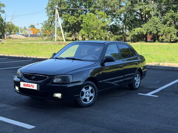 2008 Hyundai Accent ТагАЗ II, чёрный, 249000 рублей