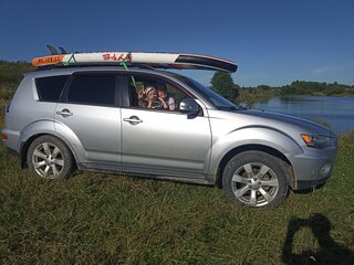 2012 Mitsubishi Outlander II Рестайлинг, серебристый, 1550000 рублей, вид 1
