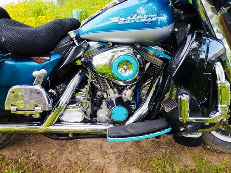 1995 Harley-Davidson Road King, синий, 900000 рублей, вид 4