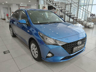 2021 Hyundai Solaris II Рестайлинг, синий, 1480000 рублей, вид 3