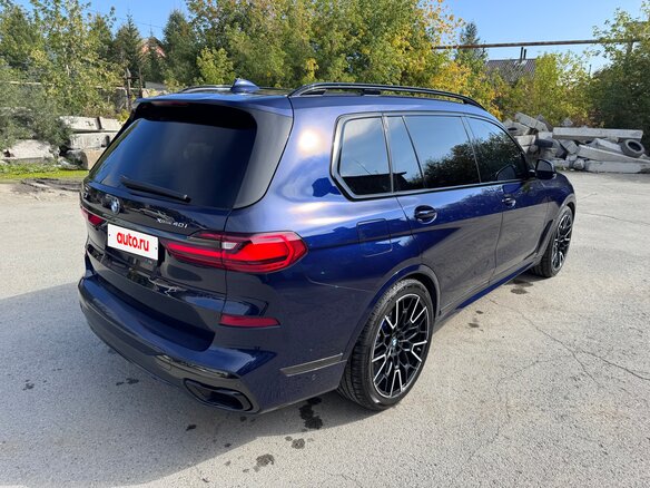 2019 BMW X7 40i I (G07), синий, 6500000 рублей - вид 6
