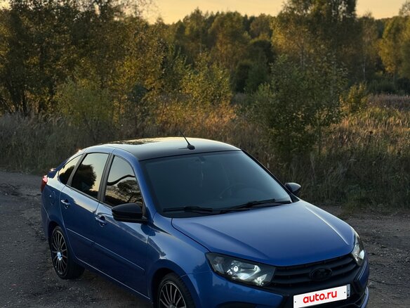 2021 Lada (ВАЗ) Granta I Рестайлинг, синий, 850000 рублей - вид 4