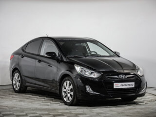 2012 Hyundai Solaris I, чёрный, 548777 рублей, вид 3