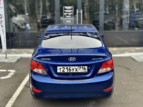 2013 Hyundai Solaris I, синий - вид 4