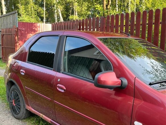 2008 Renault Logan I, красный, 350000 рублей - вид 7