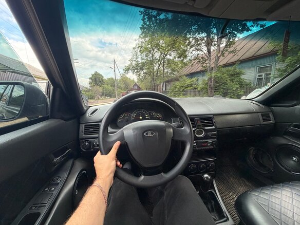2008 Lada (ВАЗ) Priora I, чёрный, 299000 рублей - вид 6