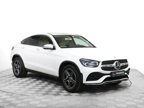 2019 Mercedes-Benz GLC Coupe 300 I (C253) Рестайлинг, белый - вид 2