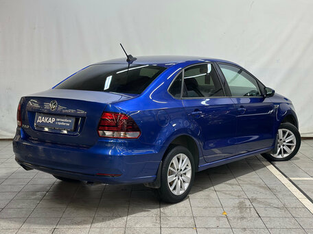 2019 Volkswagen Polo V Рестайлинг, синий, 1110000 рублей, вид 3