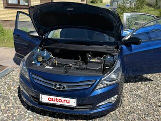 2014 Hyundai Solaris I Рестайлинг, синий, 920000 рублей, вид 1