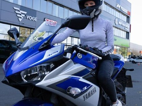 2015 Yamaha YZF-R3, синий, 380000 рублей, вид 1