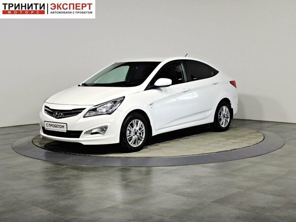 2015 Hyundai Solaris I Рестайлинг, белый, 985000 рублей