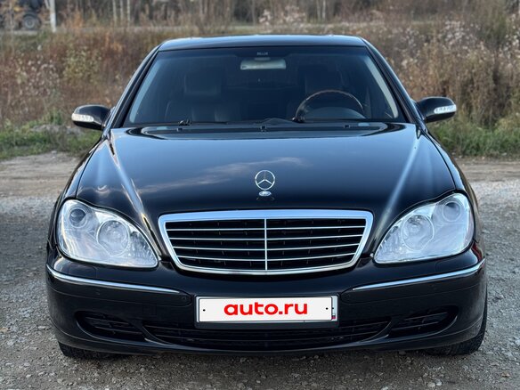 2004 Mercedes-Benz S-Класс 430 Long IV (W220) Рестайлинг, чёрный, 1250000 рублей - вид 1
