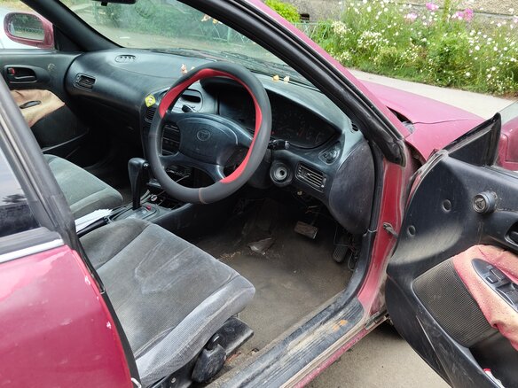 1992 Toyota Corolla Ceres VII (E100), красный, 90000 рублей - вид 7