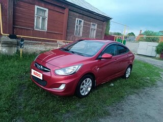 2012 Hyundai Solaris I, красный, 605000 рублей, вид 1