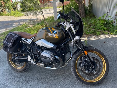 2021 BMW R Nine T Scrambler, зелёный, 1500000 рублей, вид 4