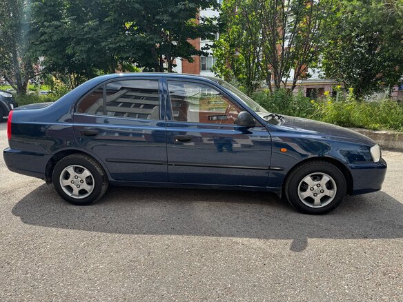 2008 Hyundai Accent ТагАЗ II, синий, 329000 рублей - вид 3