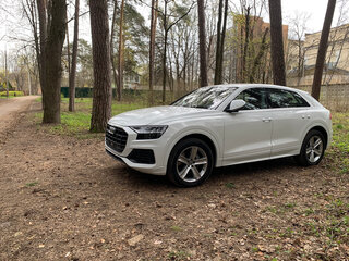 2019 Audi Q8 55 TFSI I (4M), белый, 7250000 рублей, вид 2